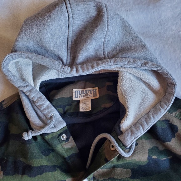 DULUTH TRADING CO Heavy Canvas Fire Hose Limber Jac  CAMOUFLAGE Jacket Coat  XL - Picture 2 of 10